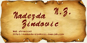 Nadežda Zindović vizit kartica